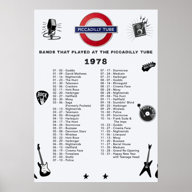 Poster Tube de Piccadilly - 1978 (Devant)