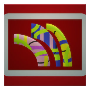 Poster Tubes design d'art graphique moderne sur prune som