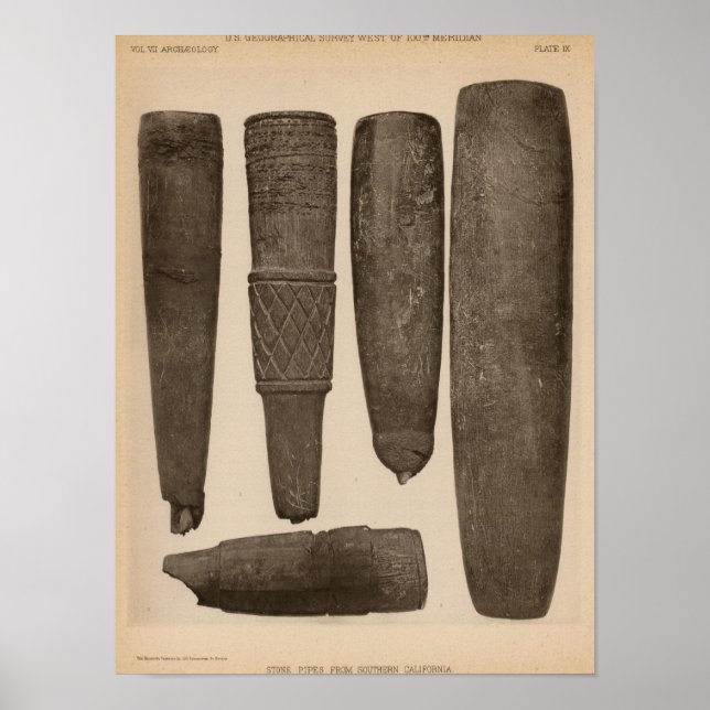 Poster Tubes en pierre IX, So Calif (Devant)