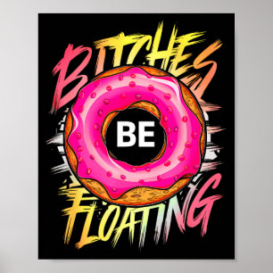 Poster Tubing drôle est être flottant été flottant