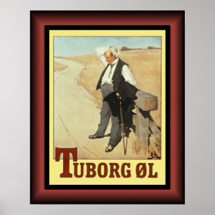 Poster Tuborg ~ The Thirsty Man ~ Erik Henningsen ~