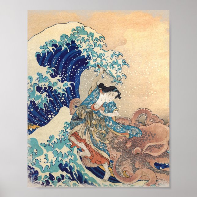 Poster Tuer la pieuvre au large de Kanagawa  (Devant)