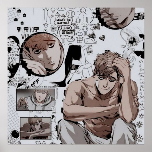 Poster Tuer Stalking Muscular Boy (Devant)
