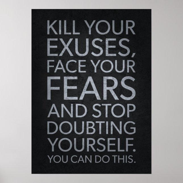 Poster Tuer vos discours - Motivationnel (Devant)
