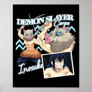 Poster Tueur de démons_ kimetsu yaiba masque de sanglier 