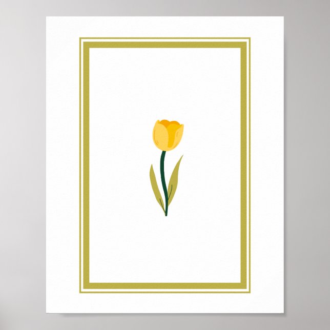 Poster Tulipe jaune (Devant)