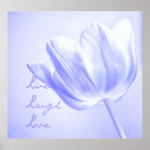 Poster Tulipe lilas vivante, rire, amour