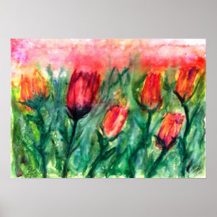 Poster tulipes