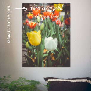 Poster Tulipes à ressort colorées de style vintage