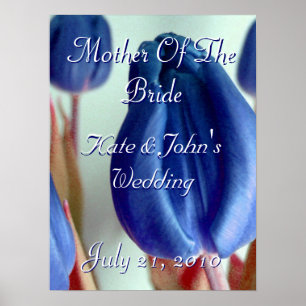 Poster Tulipes bleues