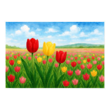 Tulipes de paysage de style européen et américain