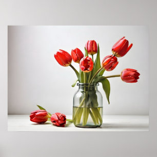 Poster Tulipes de printemps pour la Saint Valentin