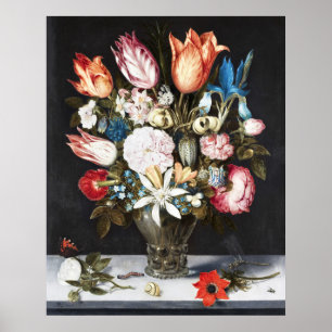 Poster Tulipes et Roses Hollandaises Antiques de Bosschae
