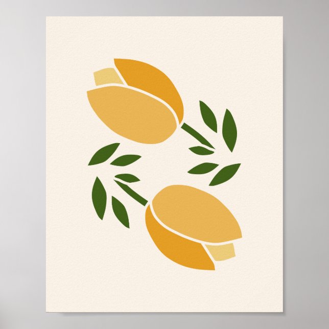 Poster Tulipes jaunes (Devant)