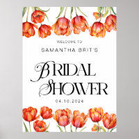 Tulipes oranges modernes Fête des mariées florale