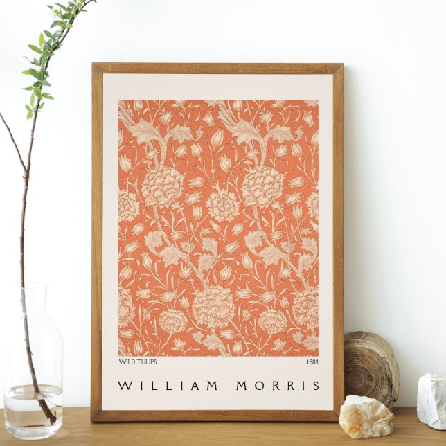 Poster Tulipes sauvages Motif floral William Morris (Créateur téléchargé)