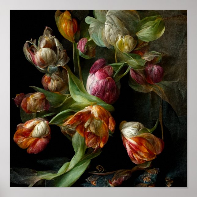 Poster Tulipes toujours en vie (Devant)