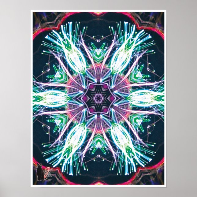 Poster Tulips Kaleidoscope (Devant)