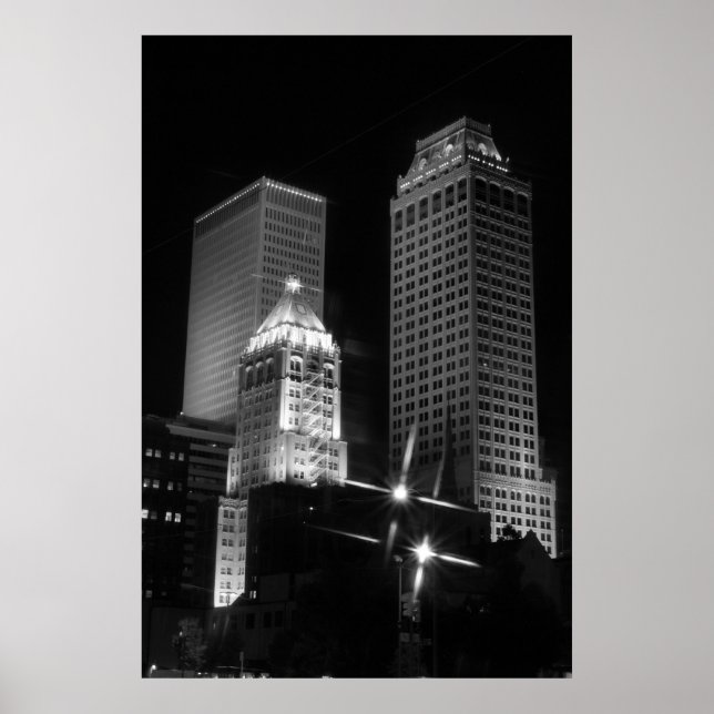 Poster Tulsa After Dark black and white, 2010 (Devant)