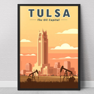 Poster Tulsa Oklahoma vintage