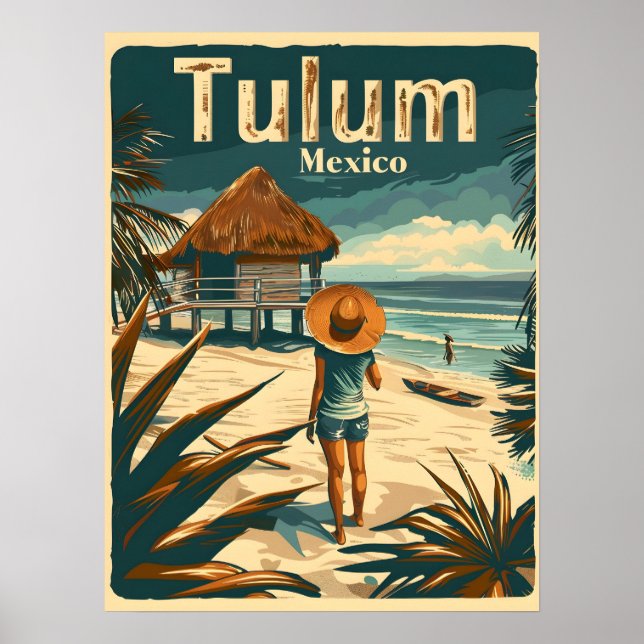Poster Tulum Beach Mexique (Devant)