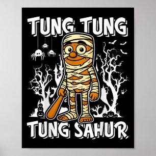 Poster Tung Tung Tung Sahur Halloween Momie Cerveau Itali