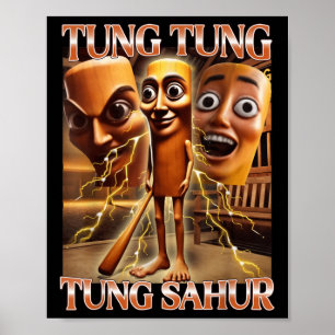 Poster Tung Tung Tung Sahur Italien Brainrot meme