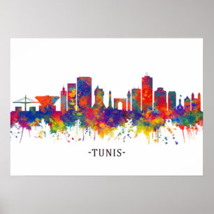 Poster Tunis Skyline