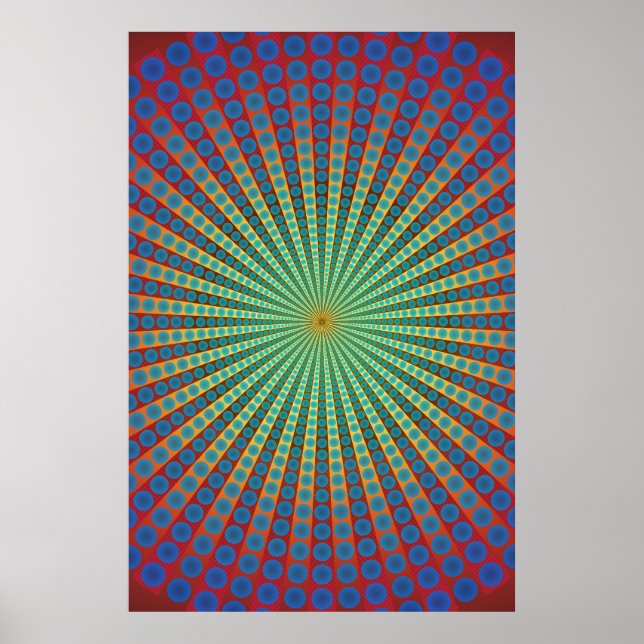 Poster: Tunnel of Spheres: Psychedelic Art Poster (Front)