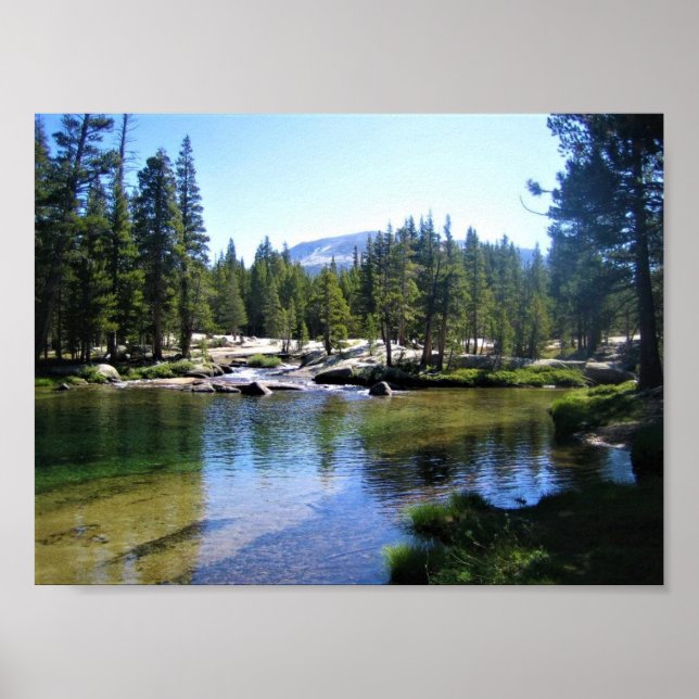 Poster Tuolumne River à Tuolumne Meadows, Yosemite, CA (Devant)
