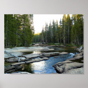 Poster Tuolumne river by campground, yosemite, CA