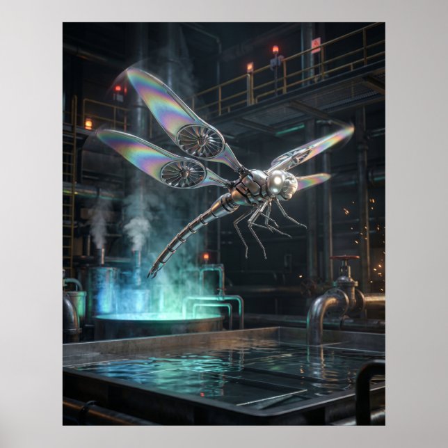 Poster Turbine Libellule Dérive (Devant)