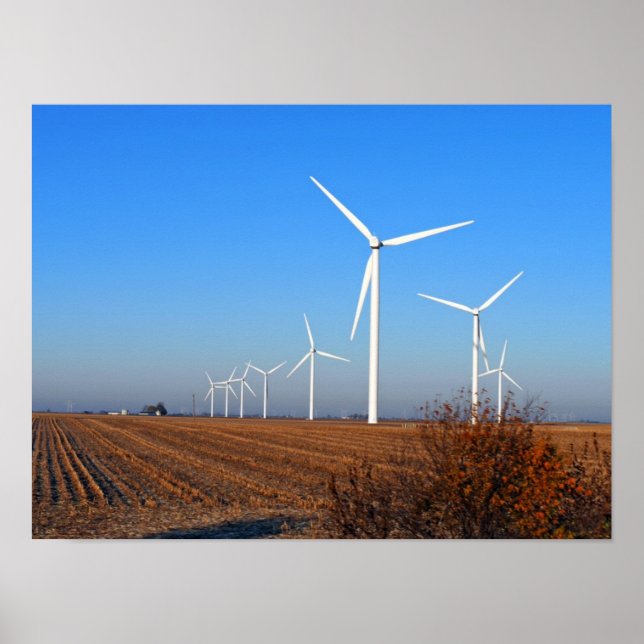 Poster Turbines éoliennes (Devant)