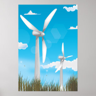 Poster Turbines éoliennes