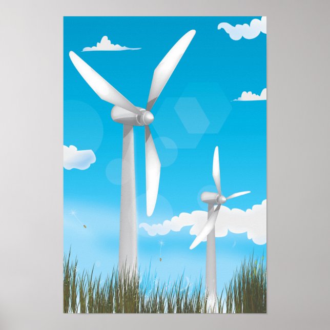 Poster Turbines éoliennes (Devant)