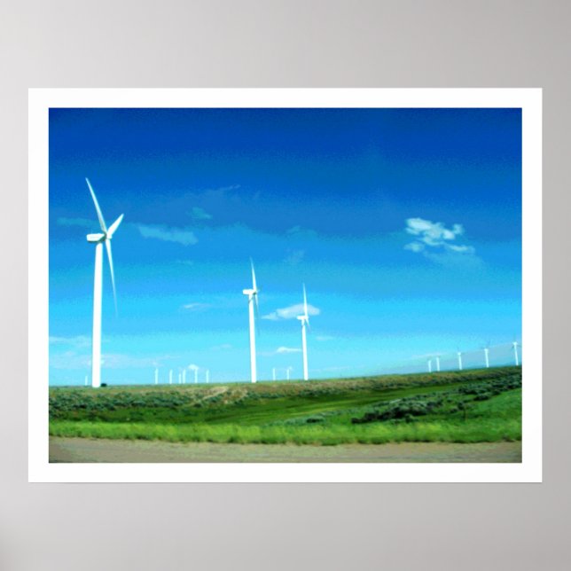 Poster Turbines éoliennes du Wyoming (Devant)