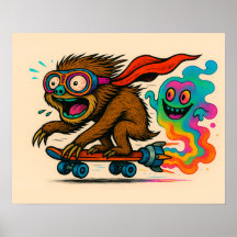 Poster Turbo Sloth Skateboard
