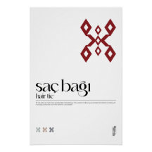 Poster turcique Motif Saç Bağı (Élastique à cheveu