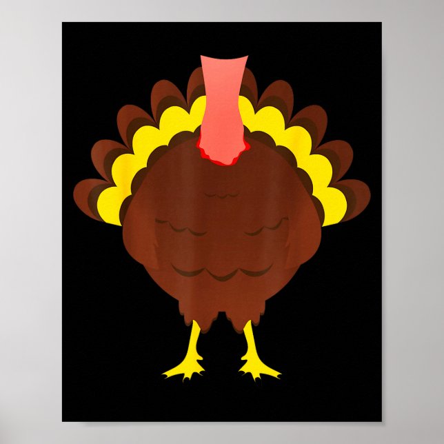 Poster Turkey Shirt Adult Kids Men Women Turkey Costume  (Devant)