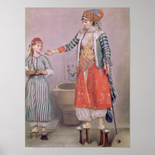Poster Turkish Woman with her Servant