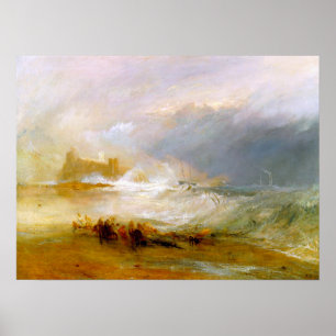 Poster Turner - Bateau À Vapeur Aidant Le Navire Au Large