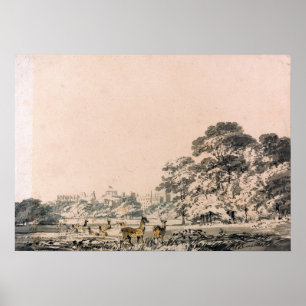 Poster Turner - Château de Windsor et parc avec cerf