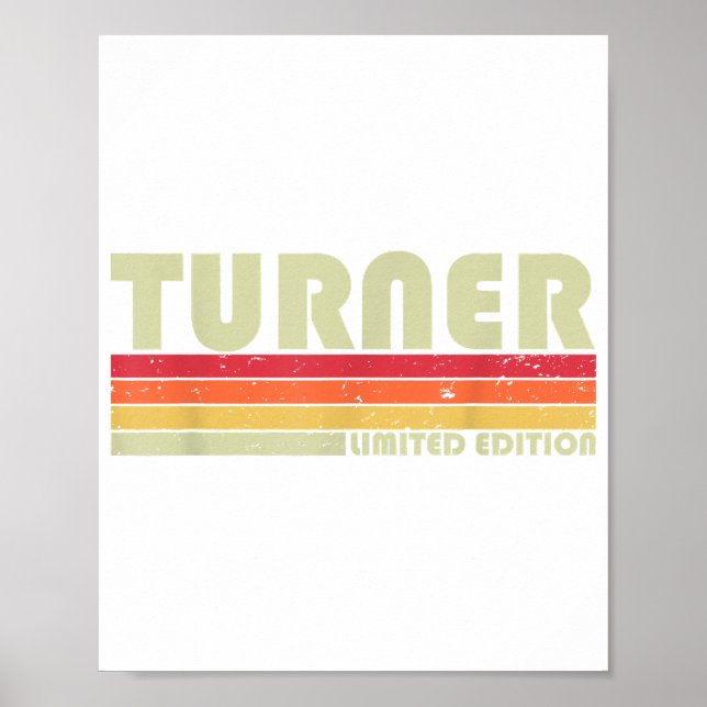 Poster TURNER Funny Job Title Profession Anniversaire Tra (Devant)
