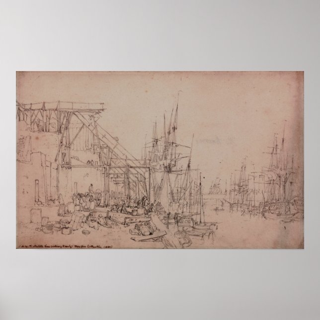 Poster Turner - Hurries Bateaux de Charbon Chargement des (Devant)