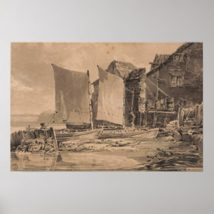 Poster Turner - La chaumière du pêcheur Douvres