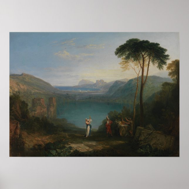 Poster Turner - Lac Avernus Aeneas et Sybil Cumaean (Devant)