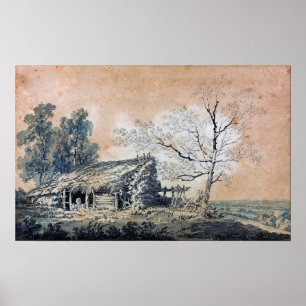 Poster Turner - Paysage Avec Grange