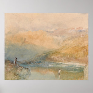 Poster Turner - Sur la Moselle près de Traben Trarbach