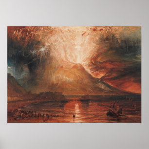 Poster Turner - Vésuve en éruption