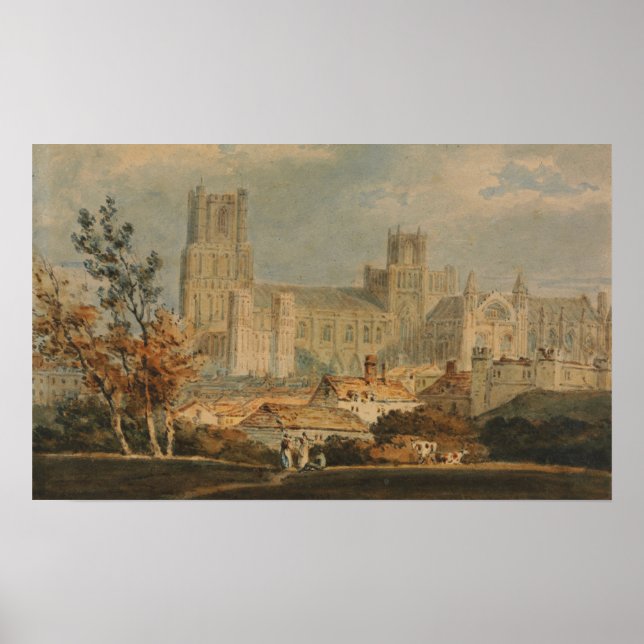 Poster Turner - Vue Sur La Cathédrale D'Ely (Devant)